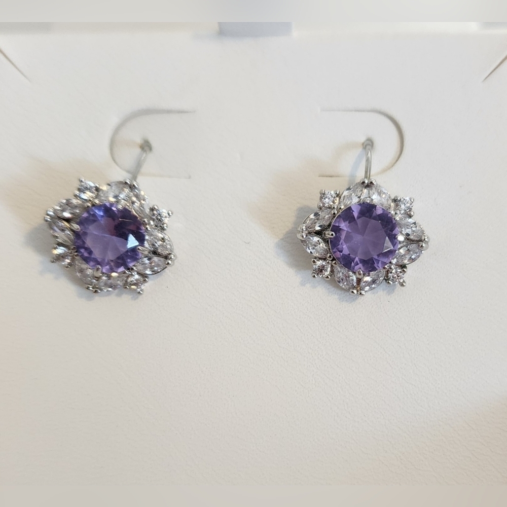 AMETHYST DANGLED EARRINGS - BOMB PARTY - Picture 3 of 7